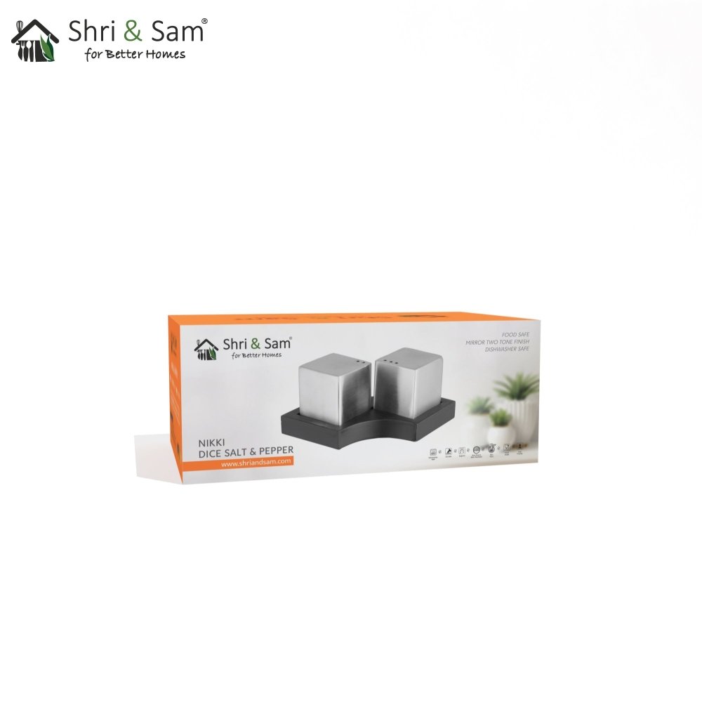 Stainless Steel Dice Salt & Pepper Nikki