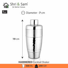 Stainless Steel Hammered Cocktail Shaker