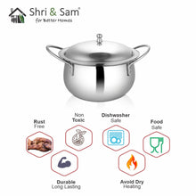 Stainless Steel Handi With SS Lid Classic