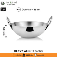 Stainless Steel Heavy Weight Kadhai