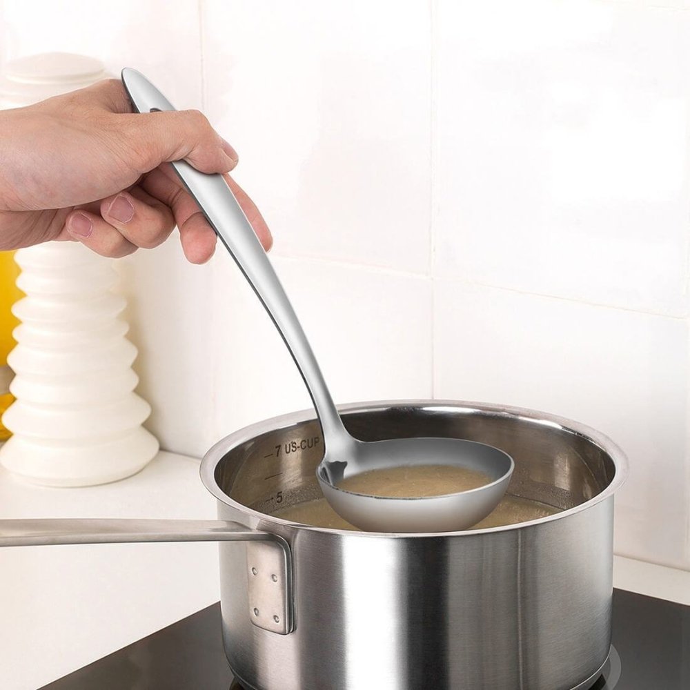 Stainless Steel Ladle Server Pearl
