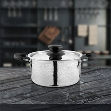 Stainless Steel Light Weight Hammered Casserole with SS Lid