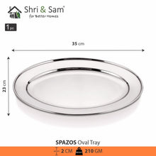 Stainless Steel Oval Tray Spazos