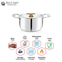 Stainless Steel Triply Casserole with SS Lid Triplica